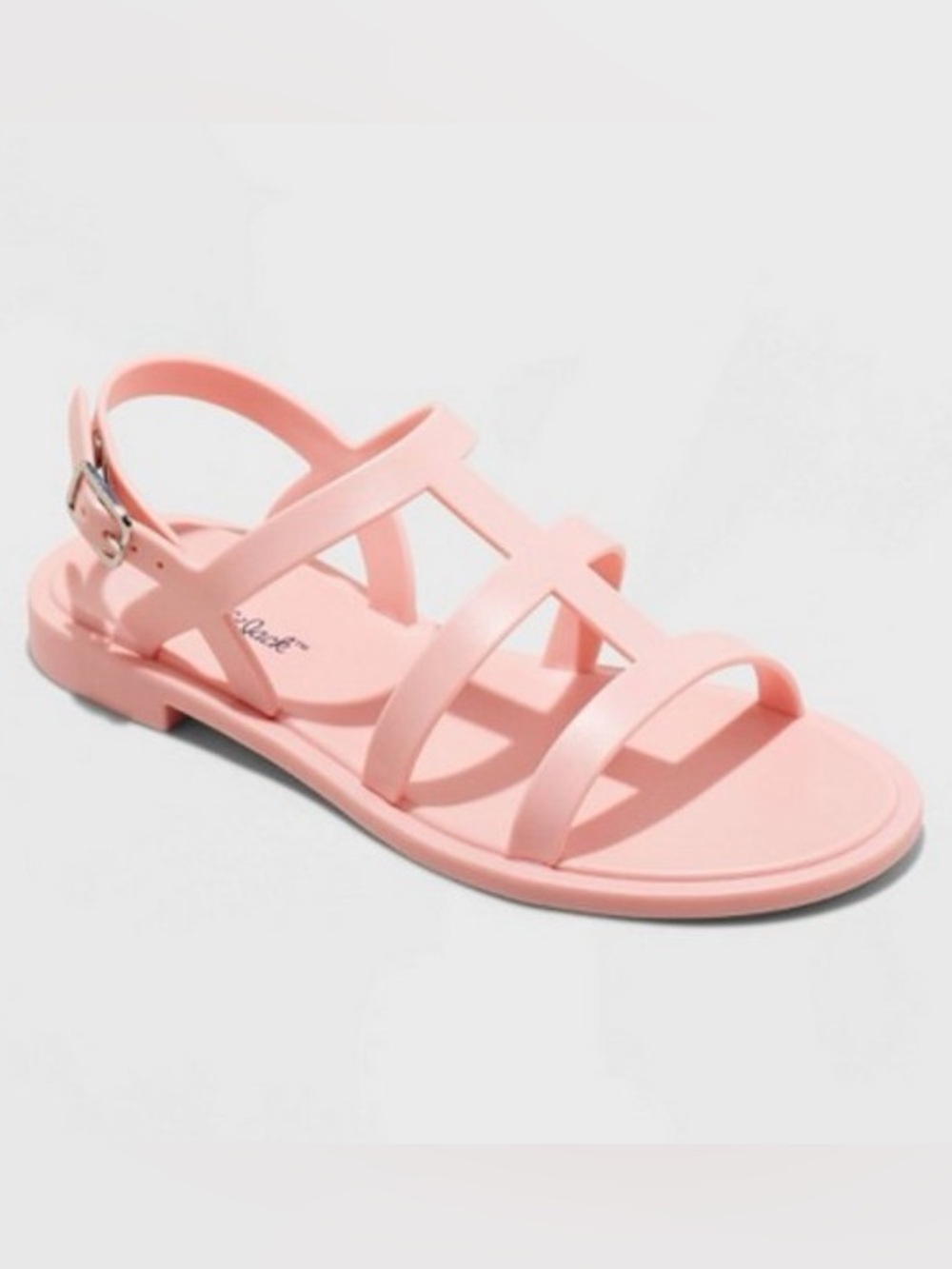 Girls Cat & Jack Elsie Pink Strappy Cage Jelly Sandals w/ buckle